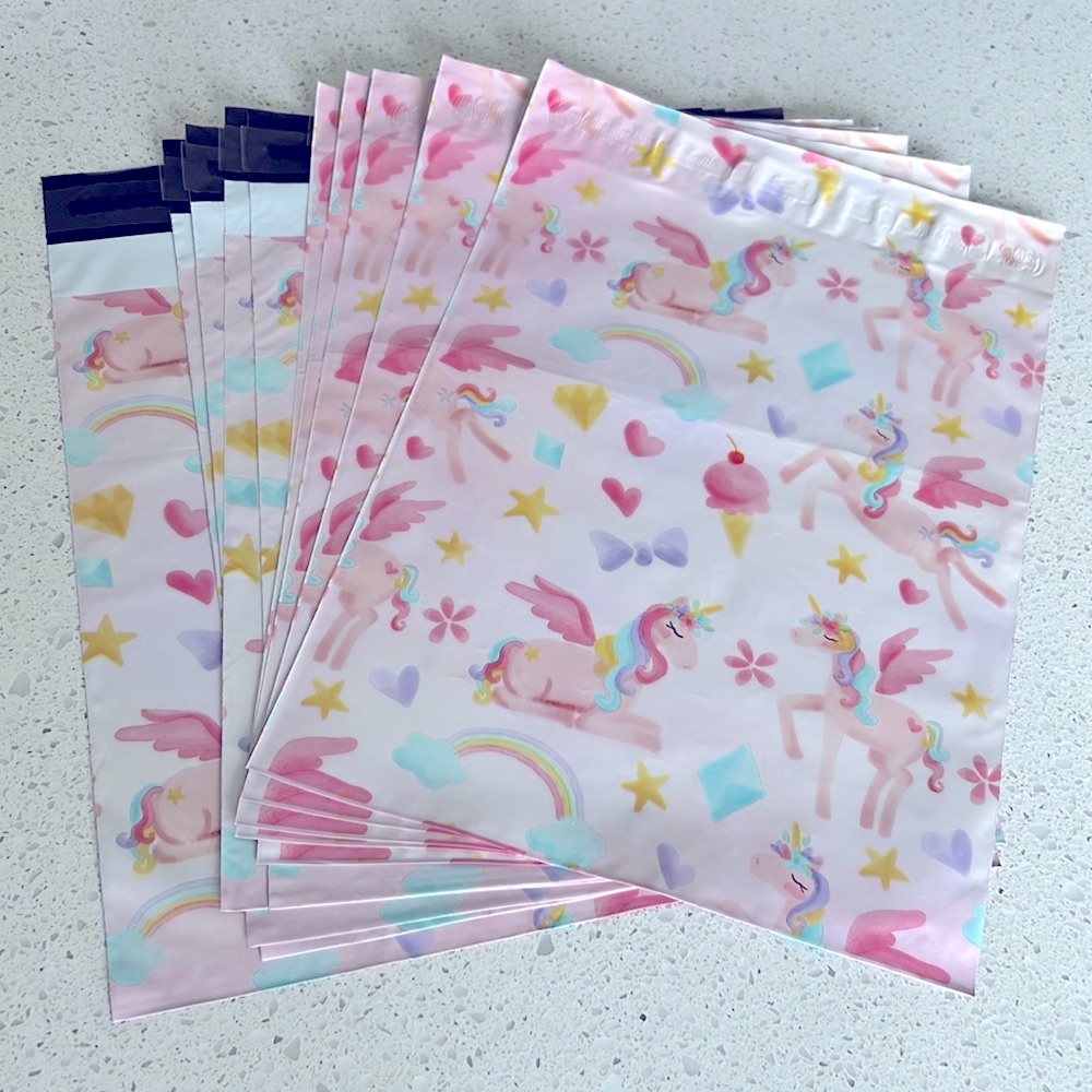 CLEARANCE 10 pcs Unicorns Poly Mailers 10"x13" inches